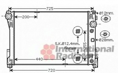 VAN WEZEL 30002546 -  Радиатор, охлаждение двигателя